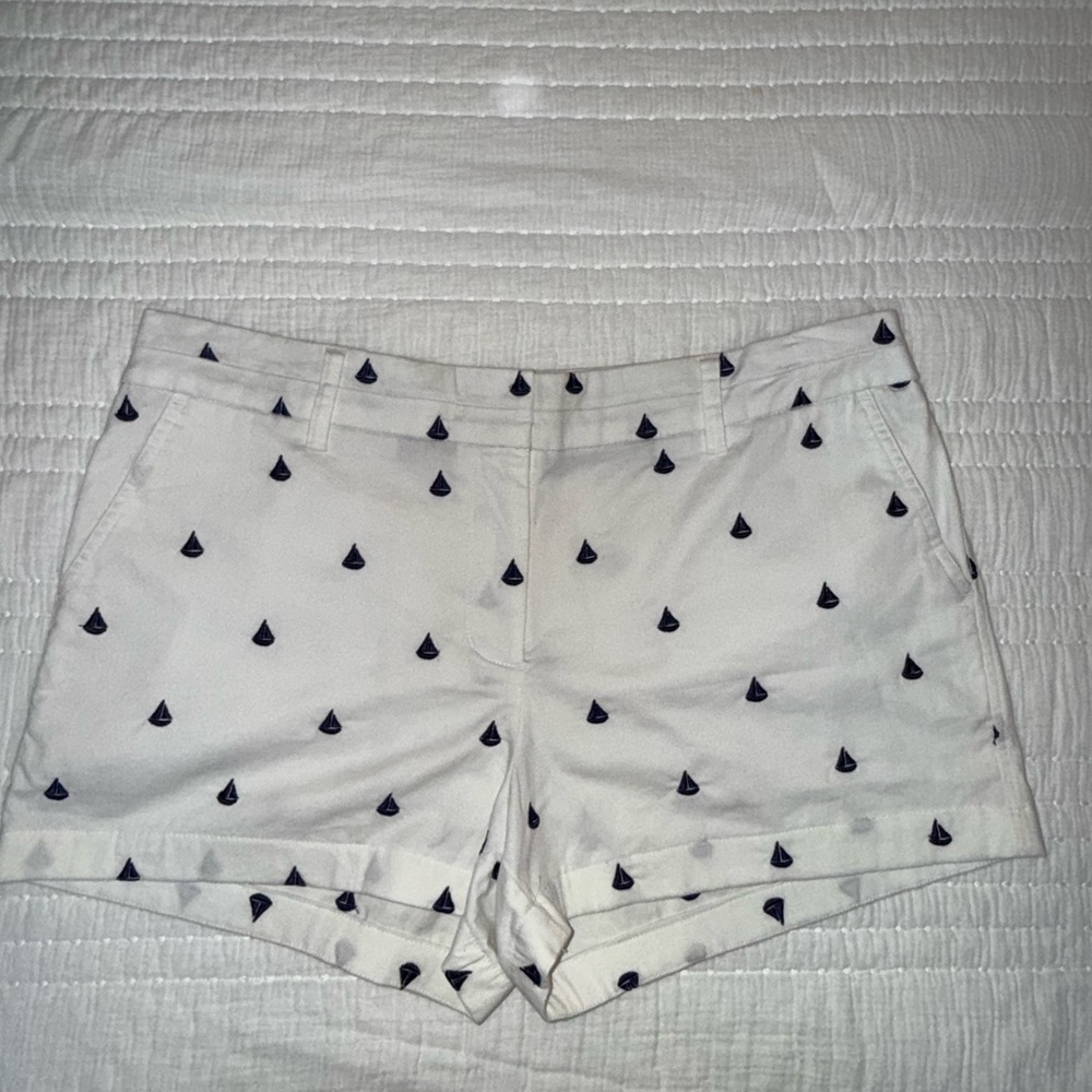 British Khaki White and Black Bermudas Polka Dot Shorts